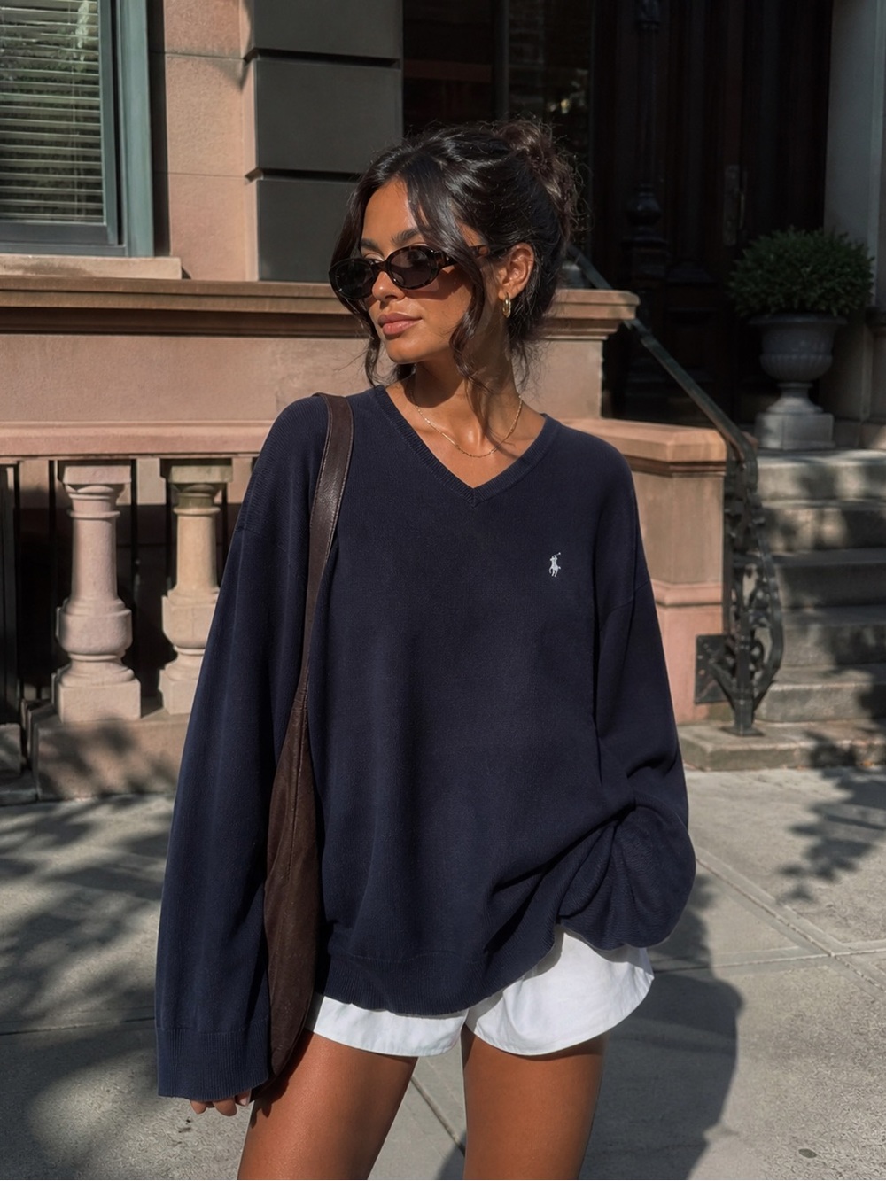 Polo Ralph Lauren Pima Cotton Navy Sweater XXL | Coastal Quiet Luxury Oversized